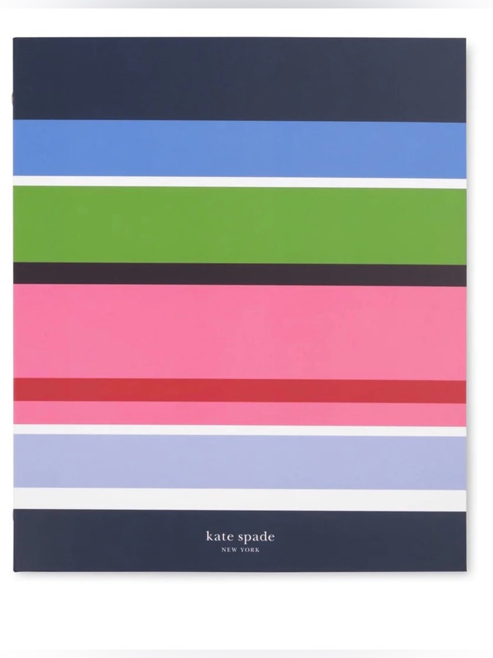 New Kate Spade Three Ring Binder, Sunny Day Stripe - Picture 2 of 5